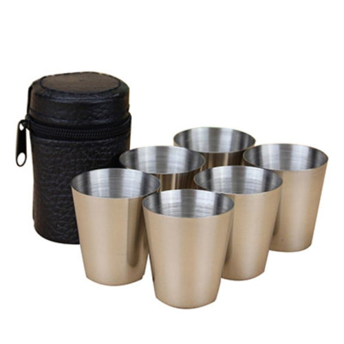 4/6Pcs/Set Travel Outdoor Practical Stainless Steel Cups