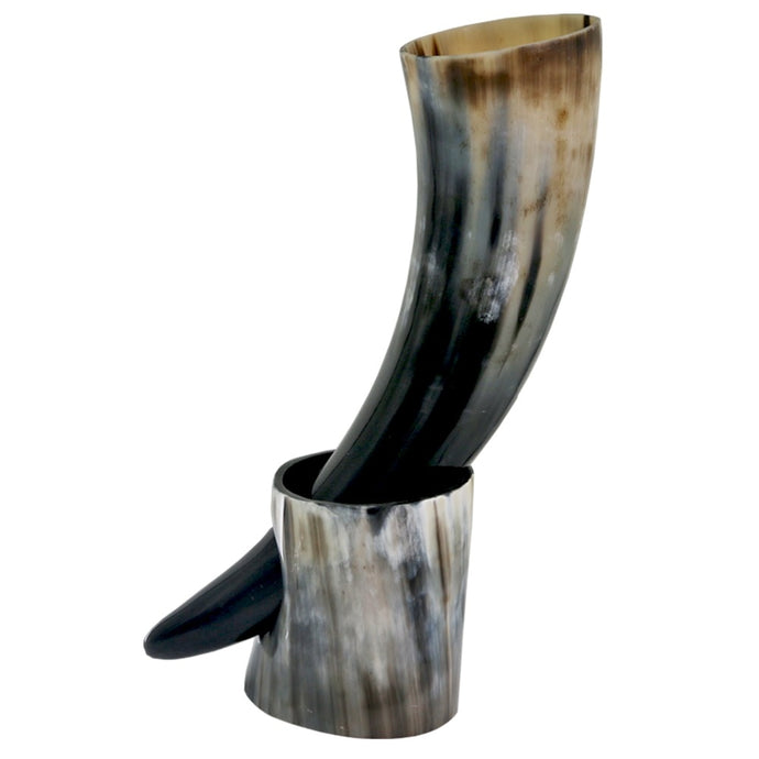 Viking Drinking Horn with Stand Cups