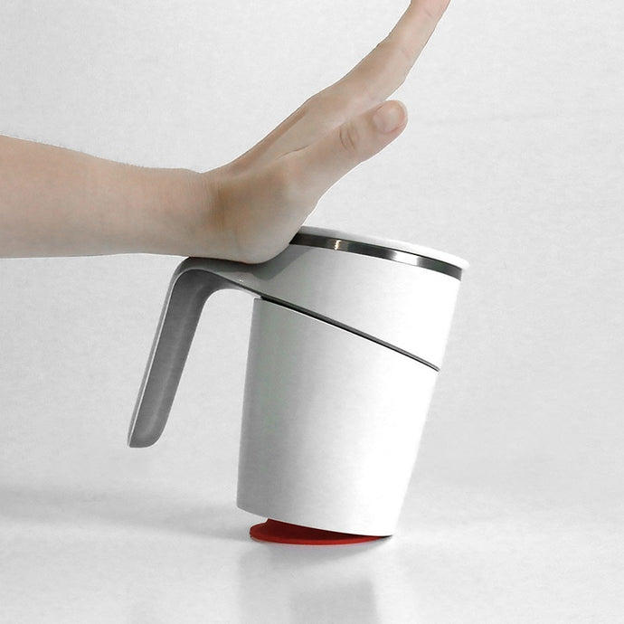 Magic Sucker Stainless Steel Covered Coffee Mug Carry Cup